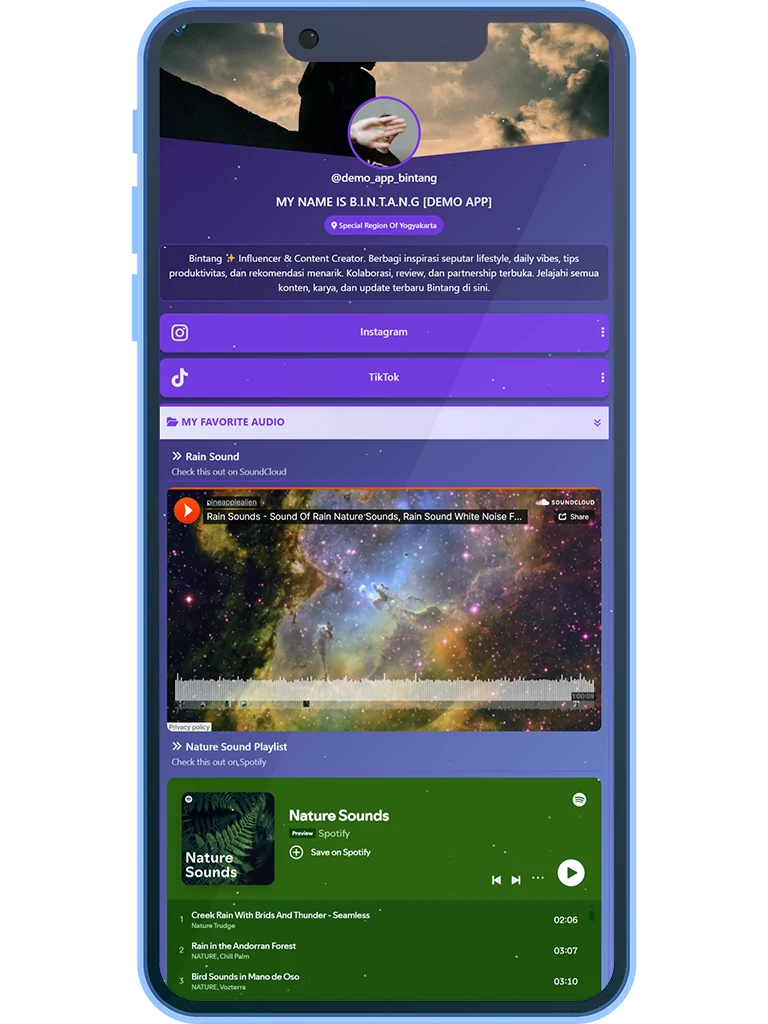 Landing Page Link In Bio Untuk Konten Kreator & Influencer
