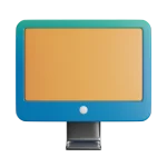 3D icon monitor