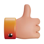 3D icon thumbup
