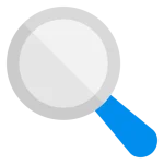 flat color icon zoom magnify
