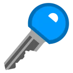 flat color icon key password security
