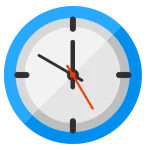 flat color icon time watch