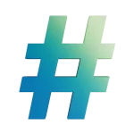 3D icon hastag