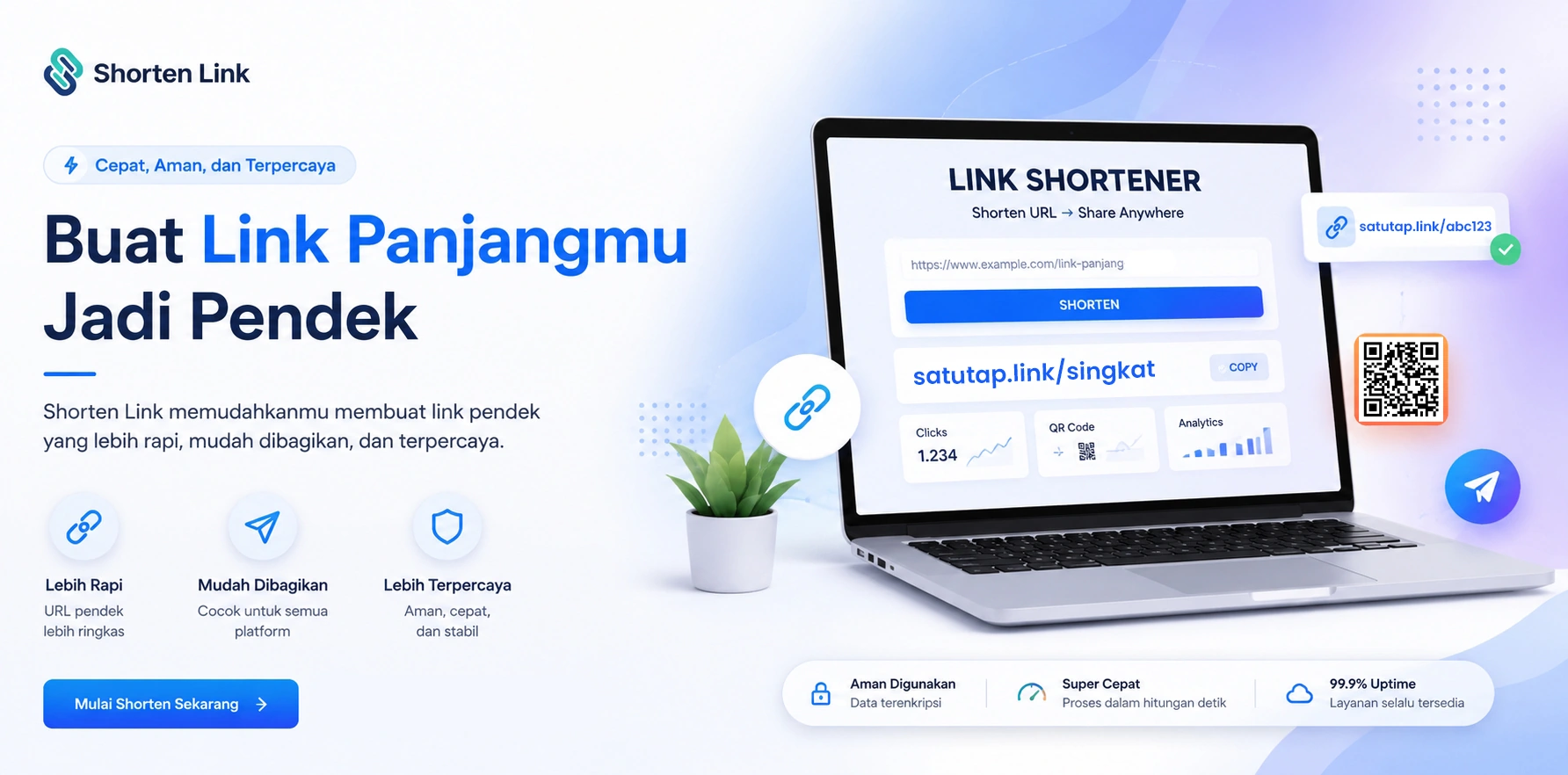 Buat Link Panjang Jadi Pendek Dengan Shorten Link / Link Shortener Gratis